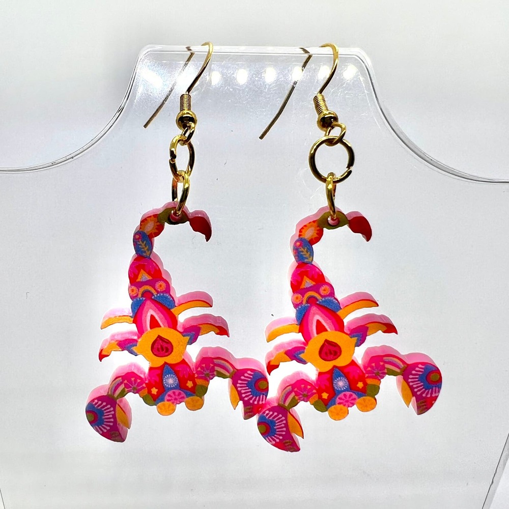 Scorpion Earrings - Hippy Earrings - Animal Earrings - Psychedelic Earrings